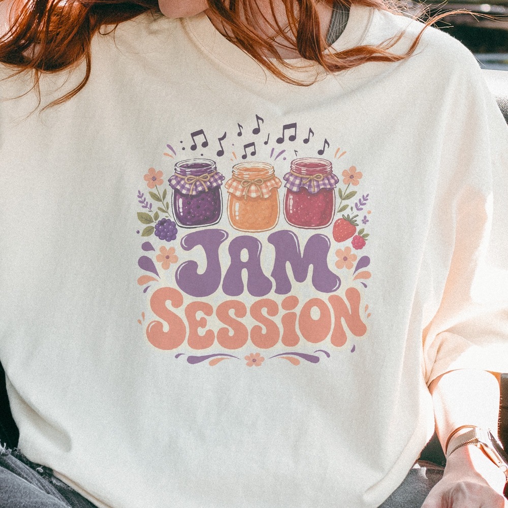 Jam Session Preserve Jars Humming with Retro Fruit Tee